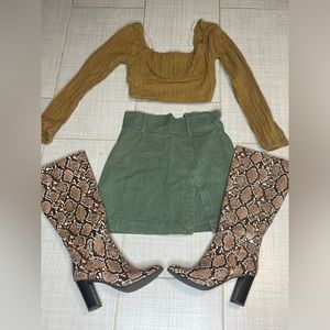 Brown crop top